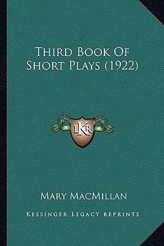 portada third book of short plays (1922) (en Inglés)