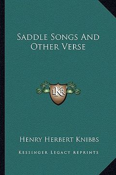 portada saddle songs and other verse
