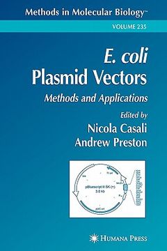 portada e. coli plasmid vectors: methods and applications (en Inglés)