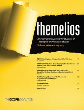 portada Themelios, Volume 38, Issue 2 (en Inglés)