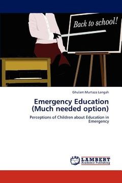 portada emergency education (much needed option) (en Inglés)