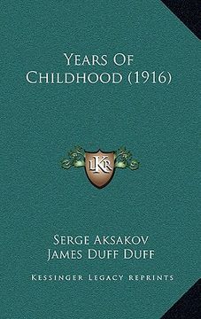 portada years of childhood (1916)
