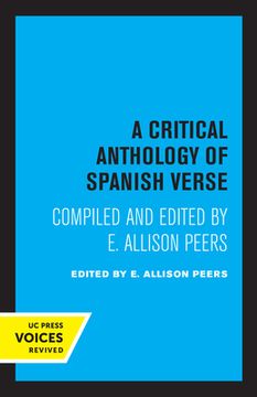 portada A Critical Anthology of Spanish Verse (in English)