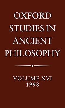 portada Oxford Studies in Ancient Philosophy: Volume Xvi, 1998 (Vol 16) (en Inglés)
