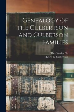 portada Genealogy of the Culbertson and Culberson Families (in English)