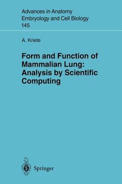 portada form and function of mammalian lung: analysis by scientific computing (en Inglés)