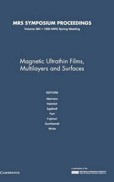 portada Magnetic Ultrathin Films, Multilayers and Surfaces (Mrs Proceedings) (in English)