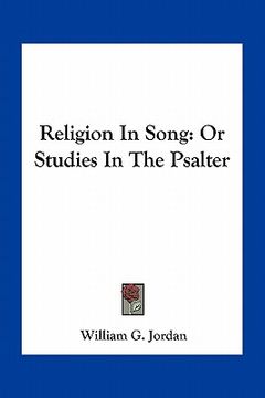 portada religion in song: or studies in the psalter