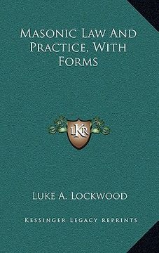 portada masonic law and practice, with forms