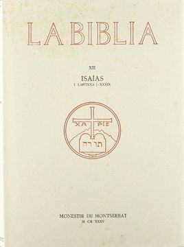 portada La Bíblia de Montserrat, Volum 13-I. Isaïes (in Catalá)