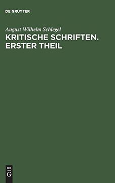 portada Kritische Schriften. Erster Theil (in German)