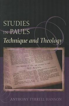 portada studies in paul's technique and theology (en Inglés)