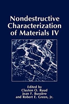 portada Nondestructive Characterization of Materials iv: International Symposium Proceedings: V. 4 (The Language of Science) (en Inglés)