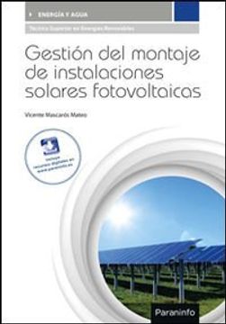 portada Gestión Del Montaje De Instalaciones Solares Fotovoltaicas