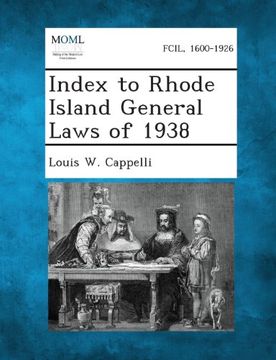 portada Index to Rhode Island General Laws of 1938