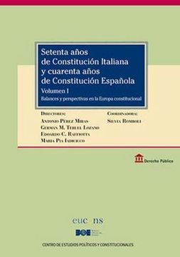 portada Setenta años de Constitución italiana y cuarenta años de Constitución española (5 volúmenes)