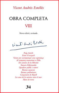 portada Obra Completa Viii - Vicent Andres Estellés - (Nova Edició, Revisada)