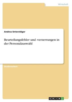 portada Beurteilungsfehler und -verzerrungen in der Personalauswahl (en Alemán)