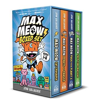portada Max Meow Boxed Set: Welcome to Kittyopolis (Books 1-4): (a Graphic Novel Boxed Set) (en Inglés)