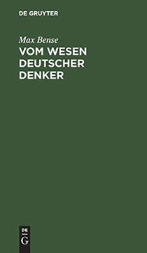 portada Vom Wesen Deutscher Denker (en Alemán)
