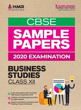 portada Sample Papers - Business Studies: CBSE Class 12 for 2020 Examination (en Inglés)