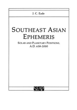 portada the southeast asian ephemeris (en Inglés)