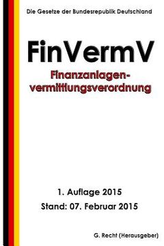 portada Finanzanlagenvermittlungsverordnung - FinVermV (en Alemán)