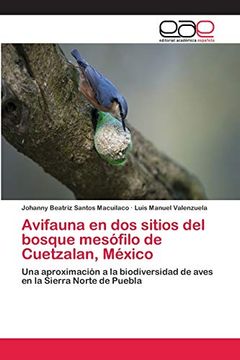 portada Avifauna en dos Sitios del Bosque Mesófilo de Cuetzalan, México