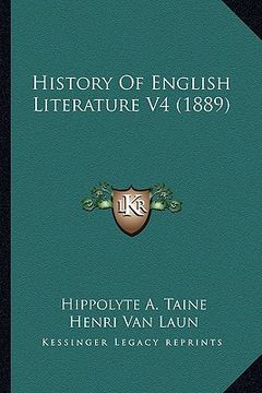 portada history of english literature v4 (1889) (en Inglés)