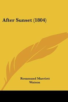 portada after sunset (1804) (in English)