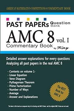portada Past Papers Question Bank Amc8 [Volume 1]: Amc8 Math Preparation Book (en Inglés)