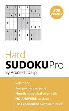 portada Hard Sudoku Pro: Book for Experienced Puzzlers (200 puzzles) Vol. 55 (in English)