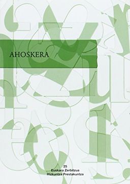 portada Ahoskera (Hizkuntz Prestakuntza) (in Basque)