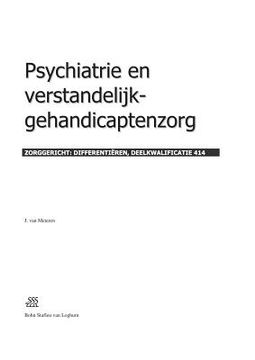 portada Psychiatrie En Verstandelijk-Gehandicaptenzorg: Zorggericht: Differentiëren, Deelkwalificatie 414