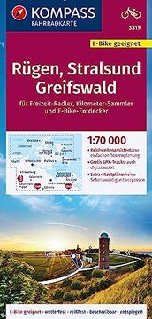 portada Kompass Fahrradkarte 3319 Rügen, Stralsund, Greifswald 1: 70. 000 Reiß- und Wetterfest mit Extra Stadtplänen