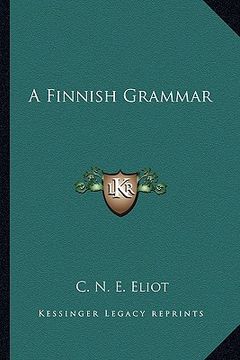 portada a finnish grammar (en Inglés)