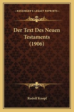 portada Der Text Des Neuen Testaments (1906) (in German)