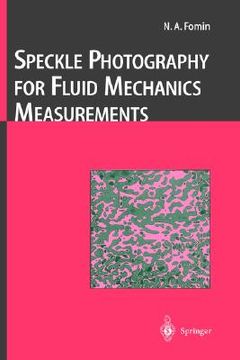 portada speckle photography for fluid mechanics measurements (en Inglés)