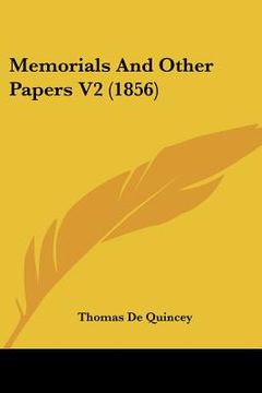 portada memorials and other papers v2 (1856) (in English)