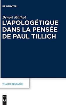 portada L'apolog Tique Dans la Pens e de Paul Tillich (Tillich Research) (en Francés)
