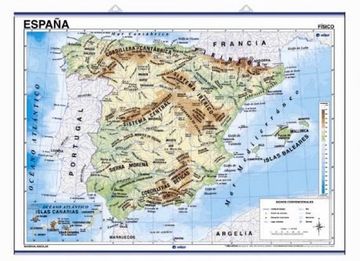 portada Mapa Mural España Fisico-Politico