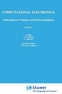 portada computational electronics: semiconductor transport and device simulation (en Inglés)