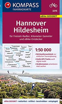 portada Kompass Fahrradkarte 3215 Hannover, Hildesheim 1: 50. 000 (en Alemán)