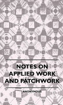 portada notes on applied work and patchwork (in English)