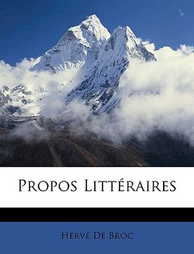 portada Propos Littéraires (in French)