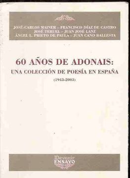 portada 60 años de adonais: una coleccion de poesia en España (1943-2003)