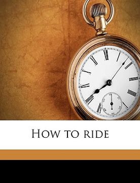 portada how to ride (in English)