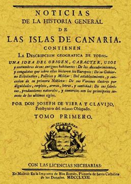 portada Noticias de la historia general de las Islas Canarias