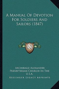 portada a manual of devotion for soldiers and sailors (1847)