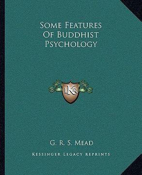 portada some features of buddhist psychology (en Inglés)